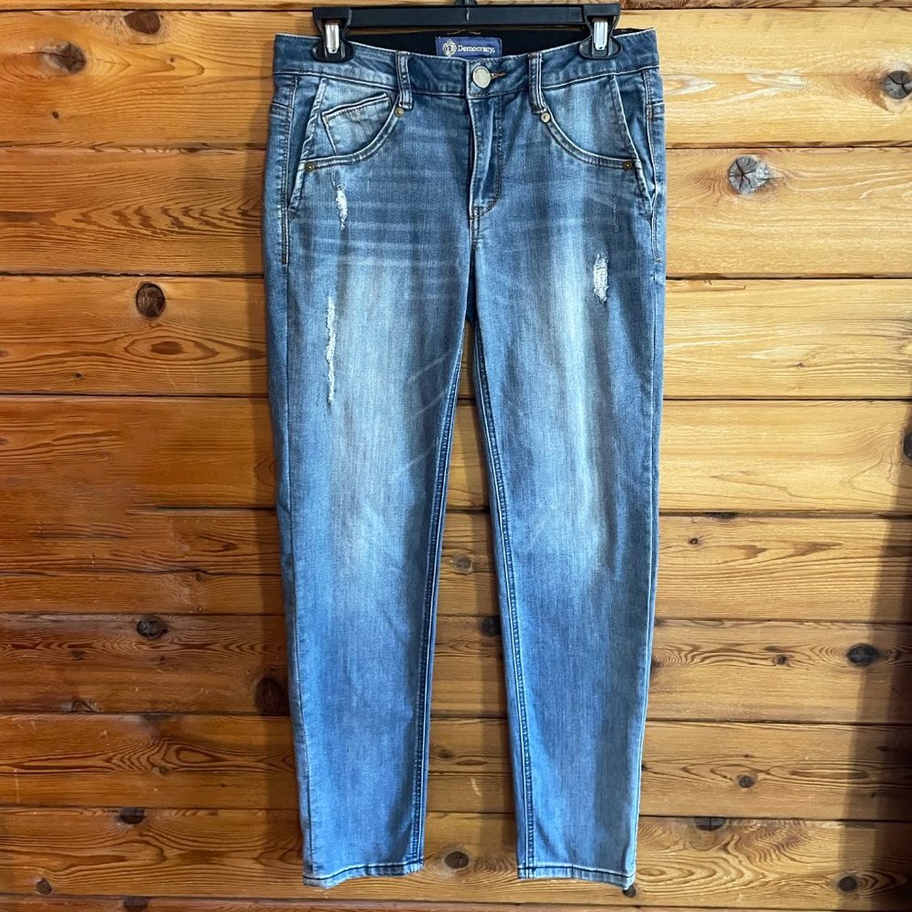 Democracy Jeans Ab Solution SZ 4 Tummy Control Denim